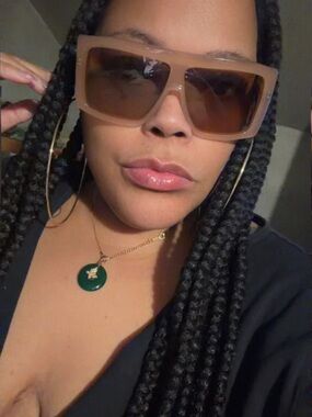 Marc Jacobs Taupe Oversized Square Sunglasses